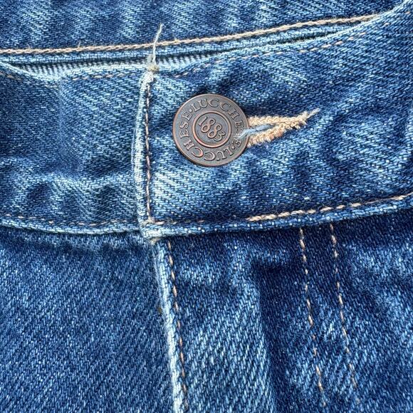 Lucchese Jeans 35x30 Straight Fit Med Wash Blue Denim Western Workwear Utility - Picture 5 of 10